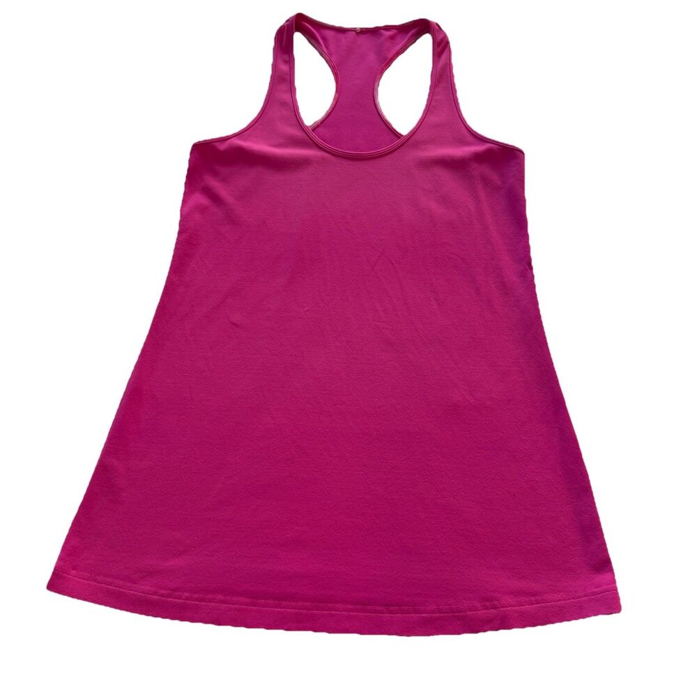 Lululemon Racerback Tank Women 6 Bright Pink Stretch Yoga Running Gym Top